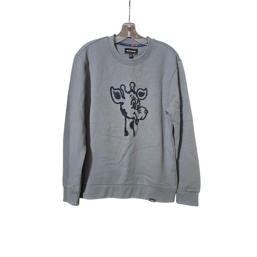 Bonobos Toys R Us Geoffrey Crew Neck Long Sleeve Solid Men's Sweatshirt Small